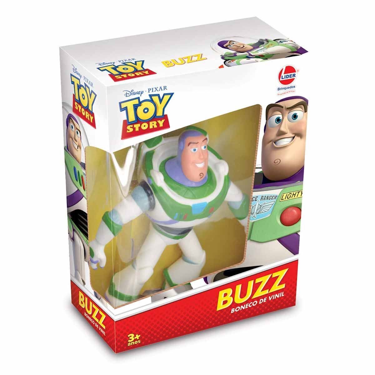 Boneco Buzz Lightyear Toy Story 2589 Lider Brinquedos - Branco