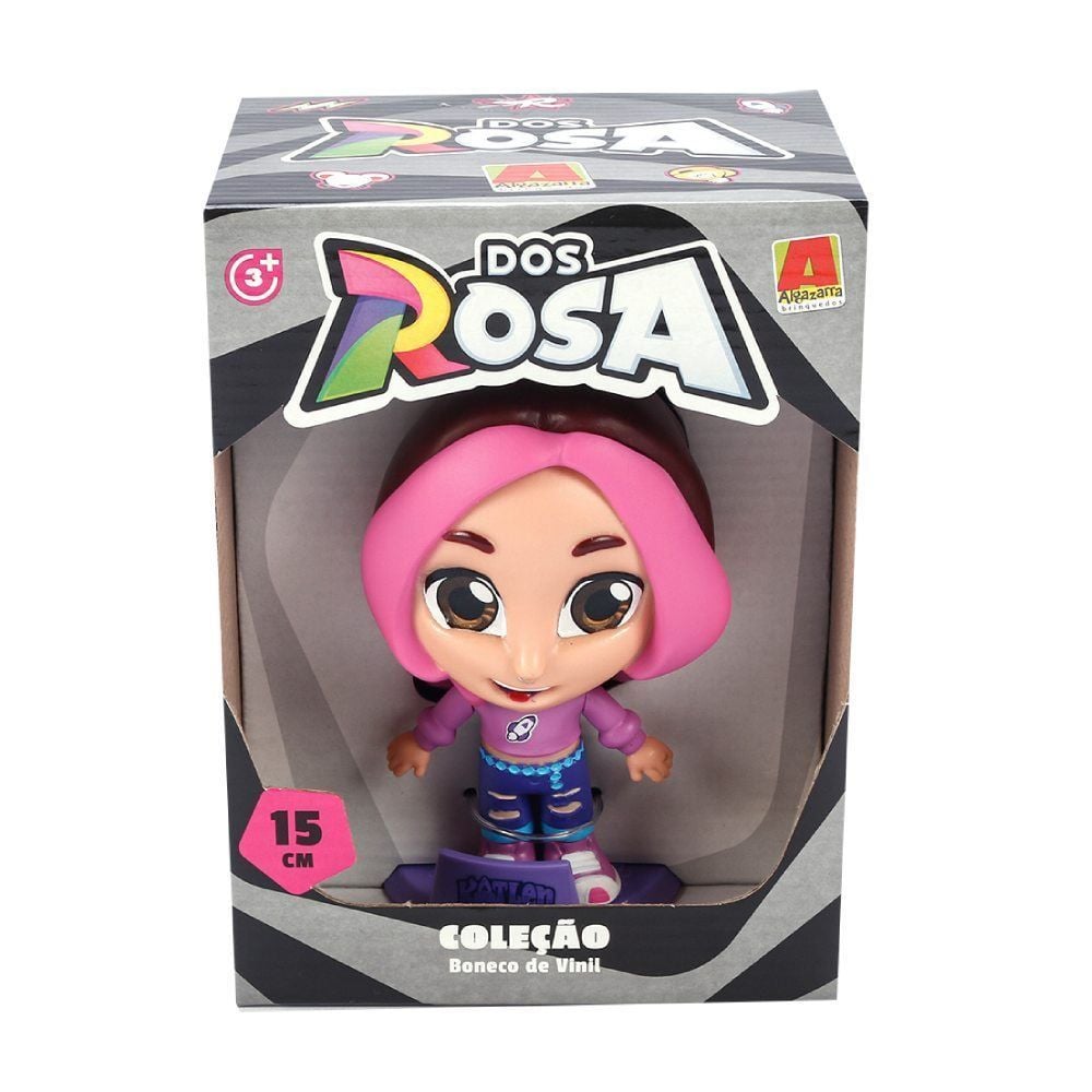 Boneco De Vinil Dos Rosa Katlen - Algazarra Brinquedos