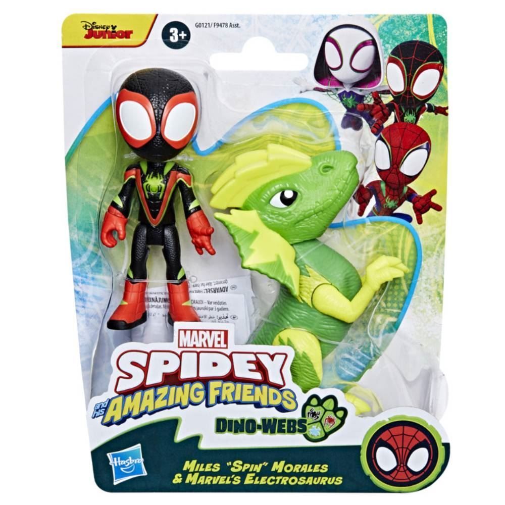 Boneco Miles Morales E Electrossauro Dino Hasbro - G0121