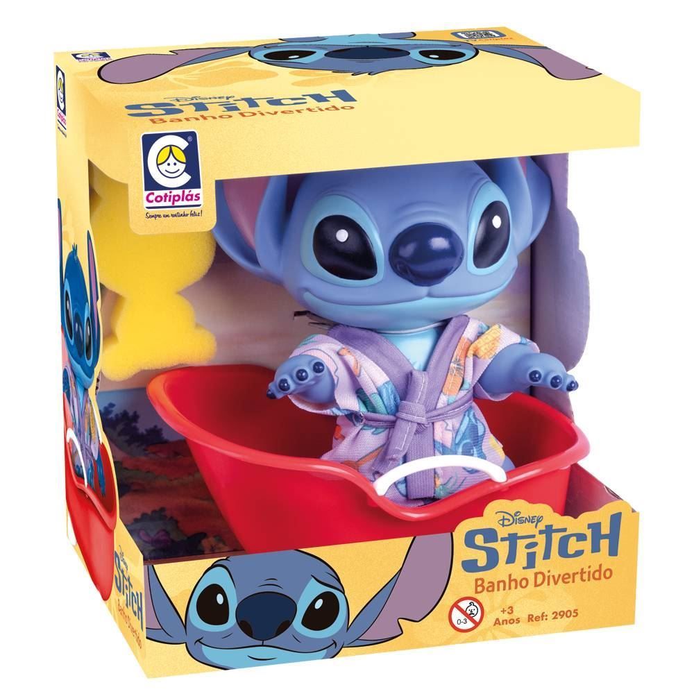 Boneco Stitch Banho Divertido Cotiplás - 2905