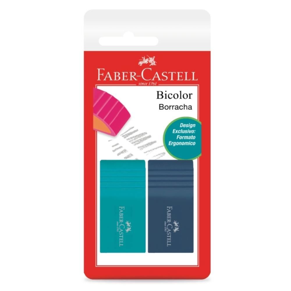 Borracha Bicolor Faber Castell - Sortido