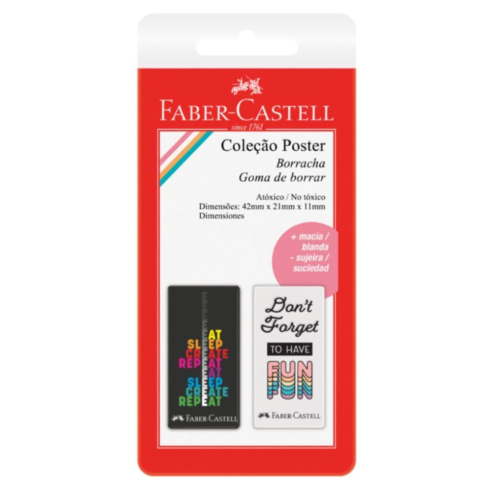 Borracha Poster 2 Unidades Faber Castell - SM/7024POSDF