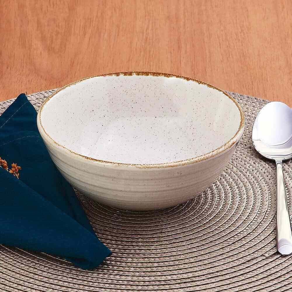 Bowl Naturalle Cerâmica Havan Casa 590Ml - Bege Brilhoso