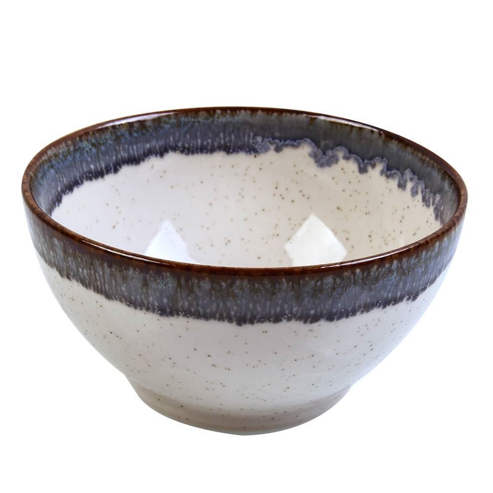 Bowl Porcelana Isis Havan Casa 600Ml - Creme e Azul