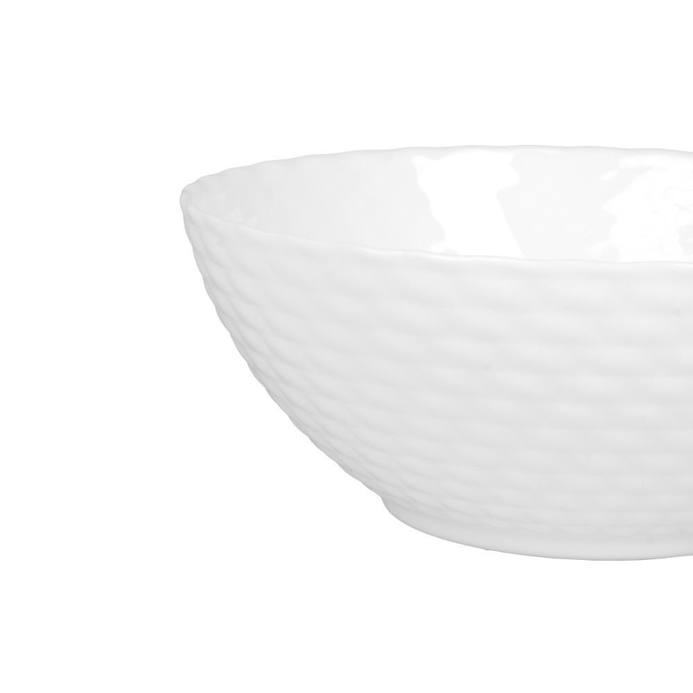 Bowl Vidro Opalino Tricô Havan Casa 600Ml - Branco