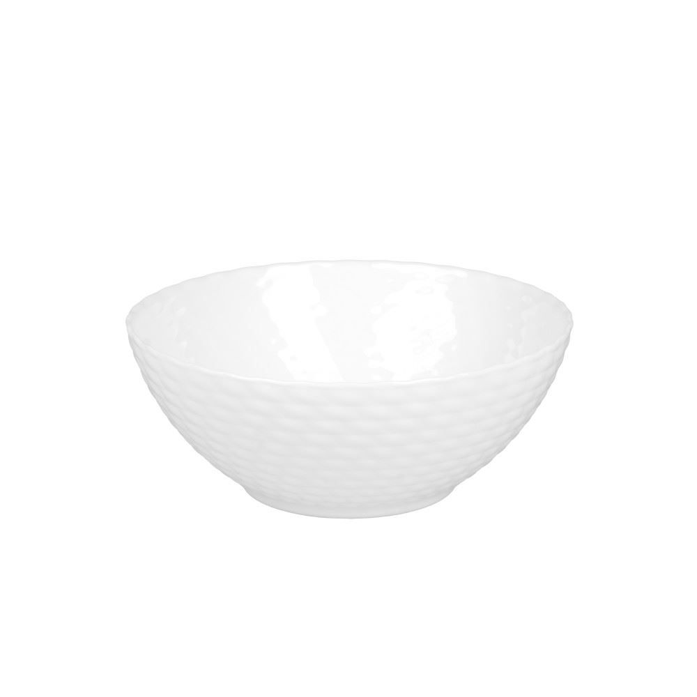 Bowl Vidro Opalino Tricô Havan Casa 600Ml - Branco