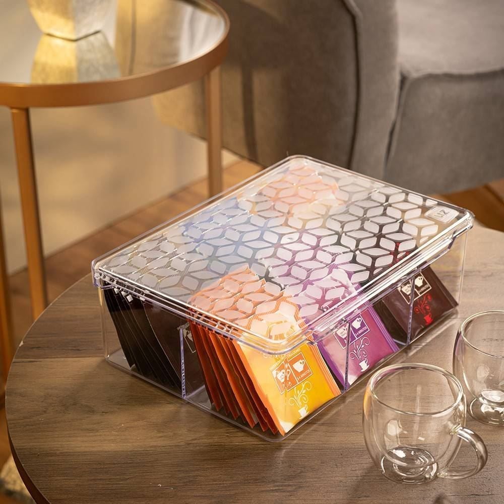 Organizador Multiuso Uz Com Divisórias 2 Litros - Transparente