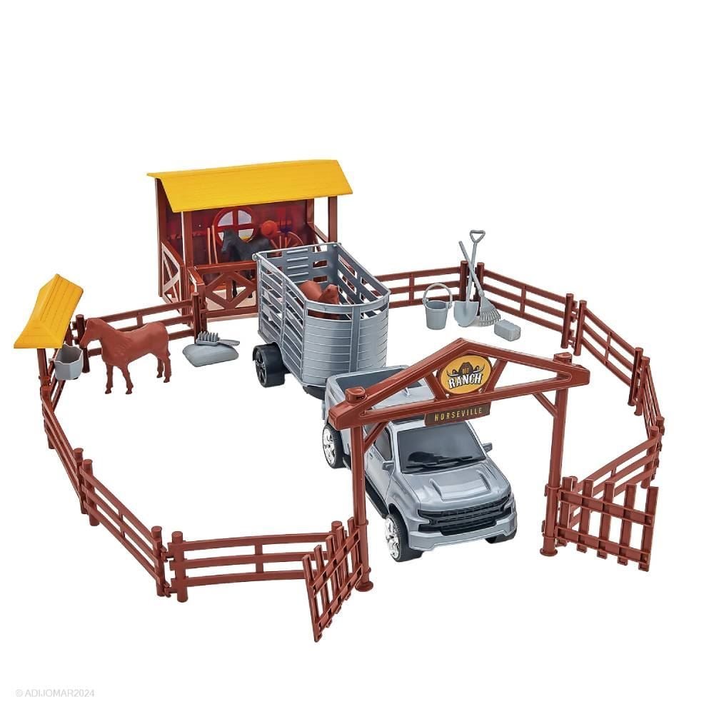 Brinquedo Fazenda Big Ranch Horseville Adijomar 35 Pçs - 262