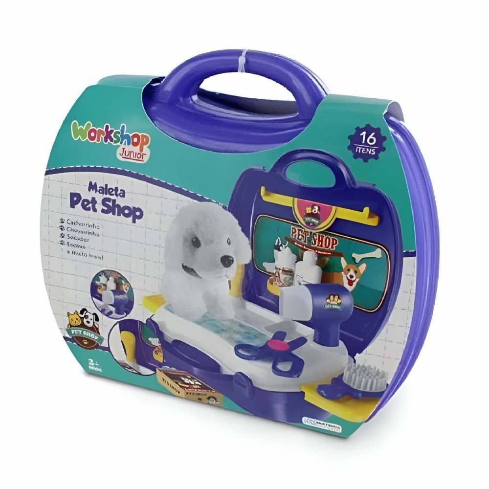 Brinquedo Maleta Pet Shop Roxo Multikids - BR772