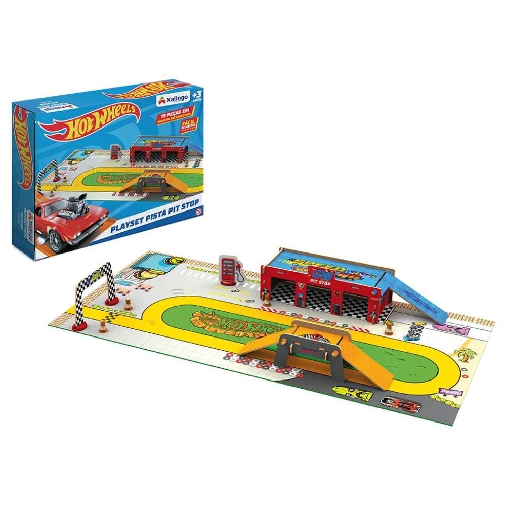 Brinquedo Playset Pit Stop Hot Wheels Xalingo - 23265
