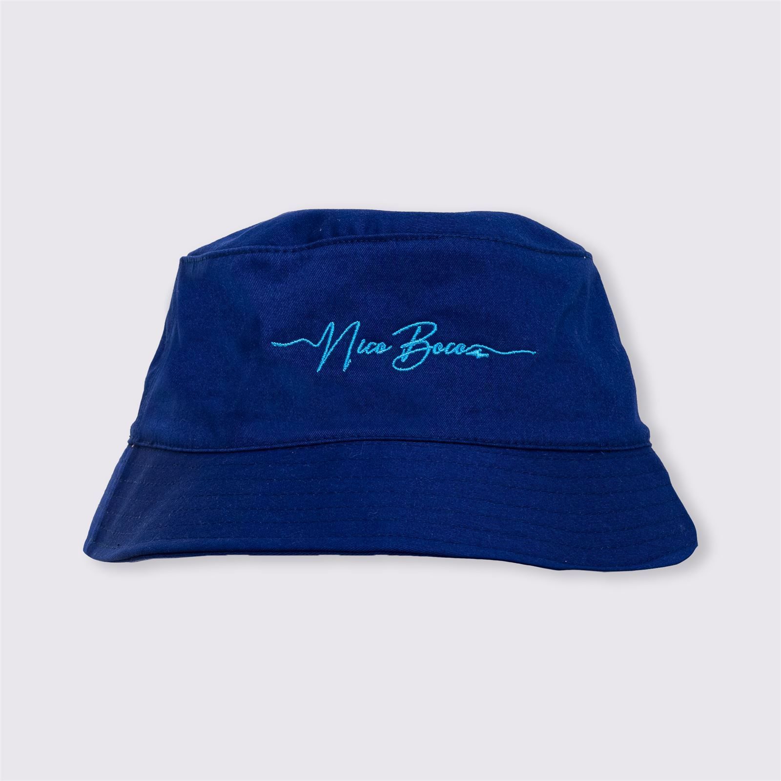 Bucket Feminino Liso Com Bordado Frontal Nicoboco - AZUL