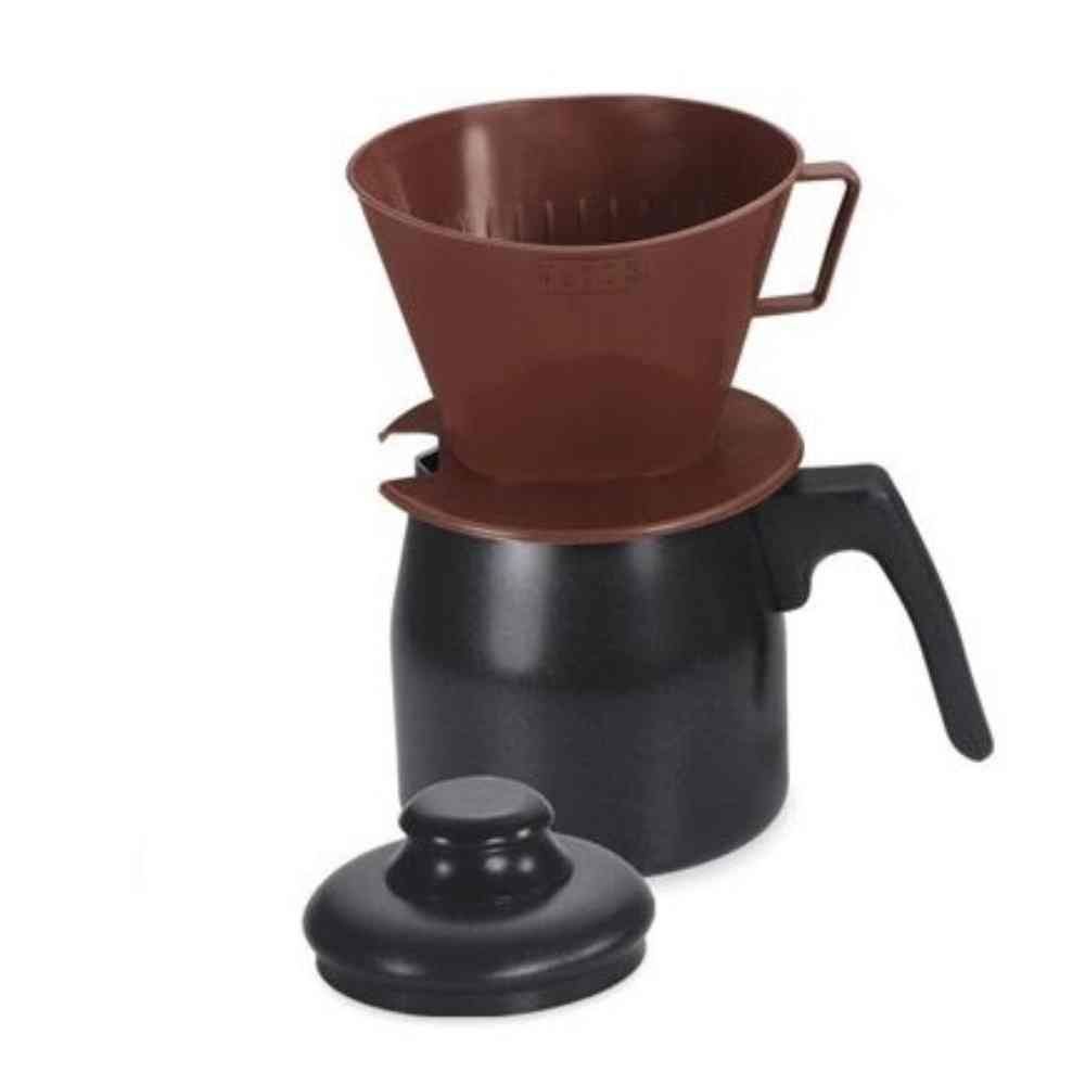 Bule Black Com Porta Filtro Fortaleza De 1,1 Litros - Preto e Marrom 