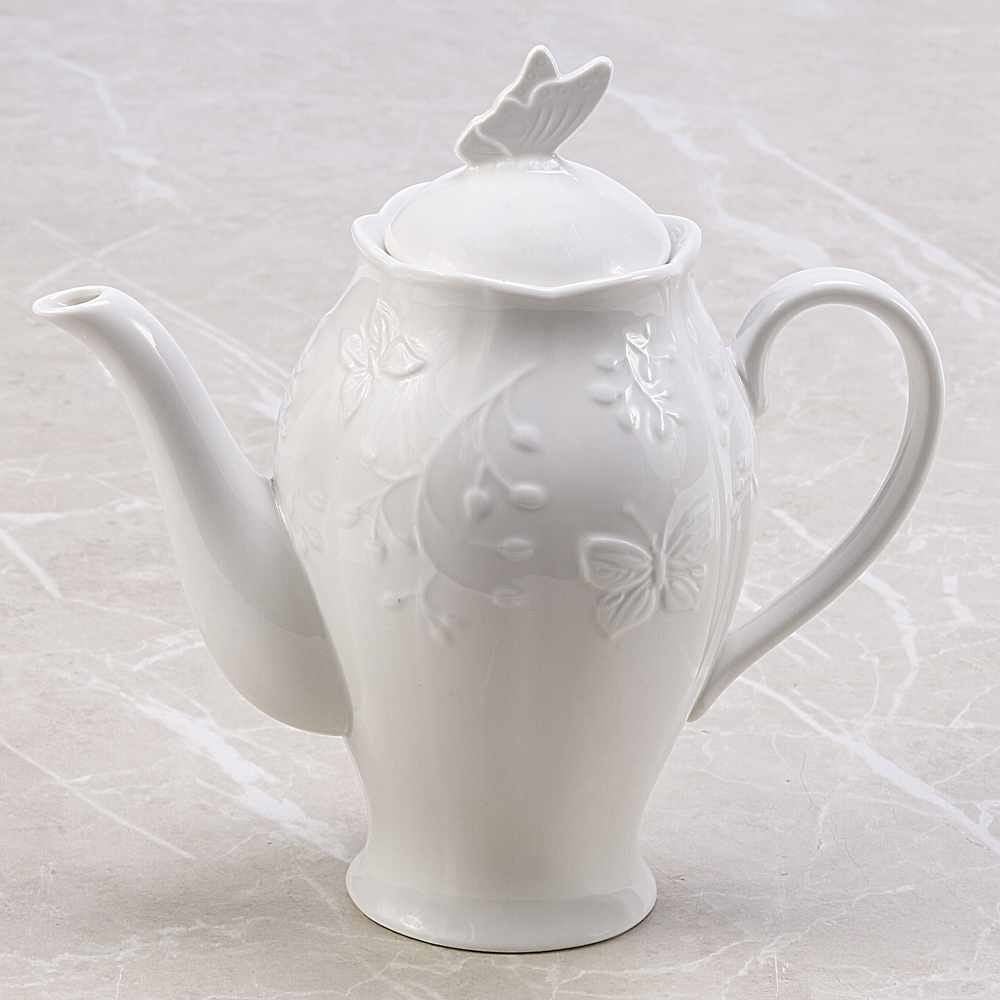 Bule De Porcelana Lyor Butterfly 1 Litro - Branco