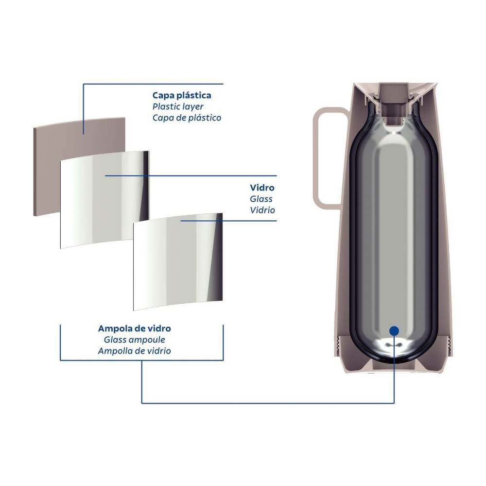 Bule Térmico Exata Tramontina 1 Litro - Bege