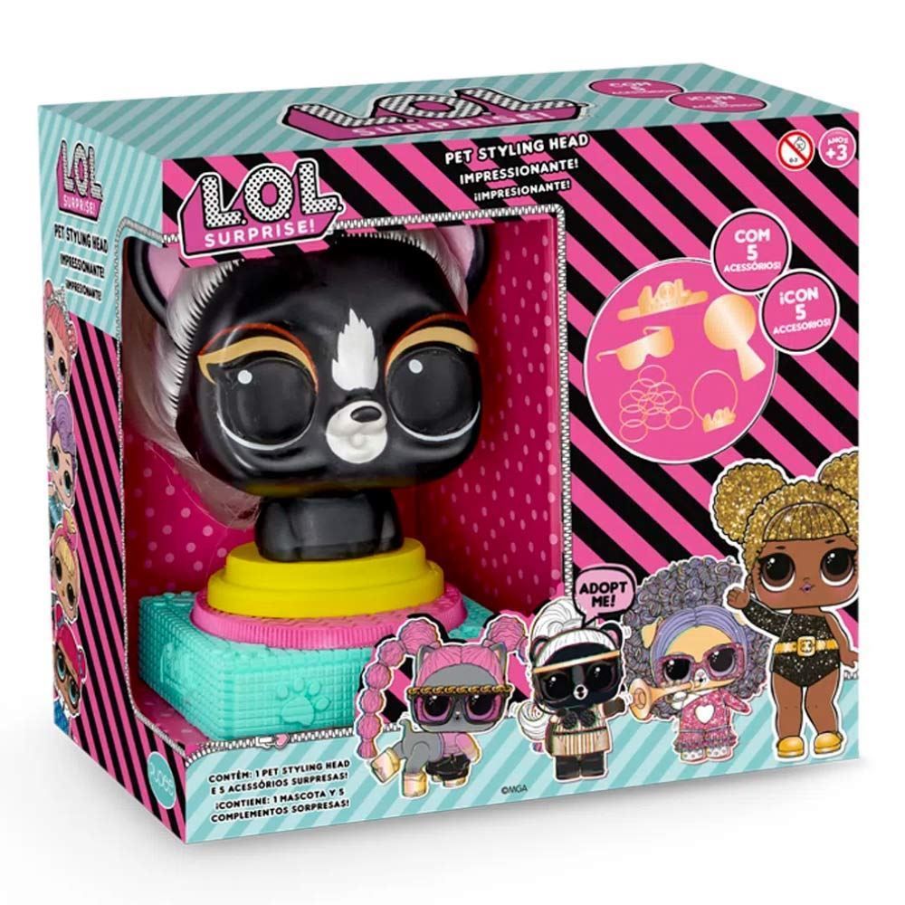 Busto Lol Pet Urso Panda Solo Skunk Pupee - 1293