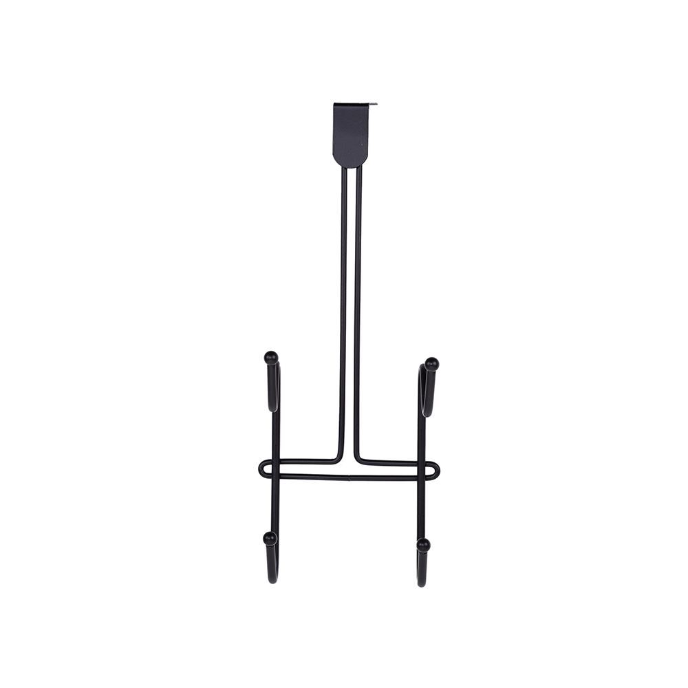 Cabide De Porta Com 2 Ganchos Black Arthi - Preto