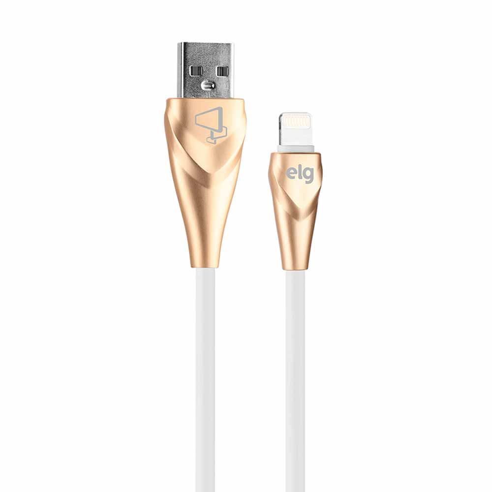 Cabo Emborrachado 1 Metro MicroUSB Lightning AL810 ELG - Branco