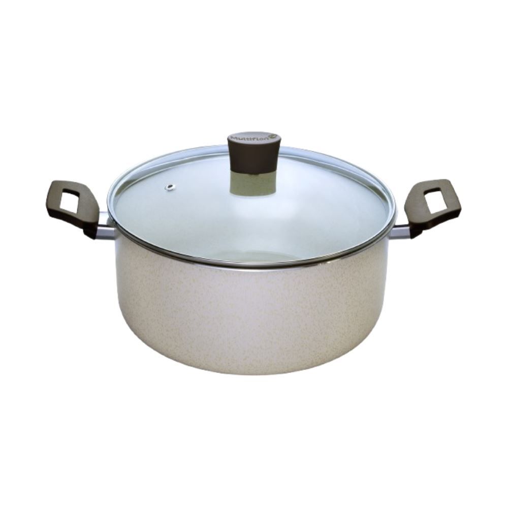 Caçarola Antiaderente Eko Multiflon 20 Cm - Bege