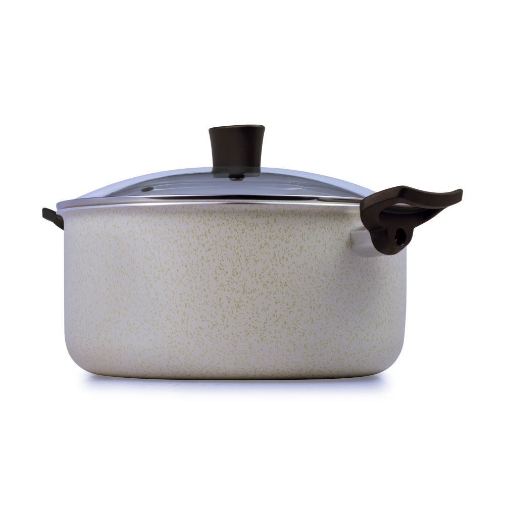 Caçarola Antiaderente Eko Multiflon 20 Cm - Bege