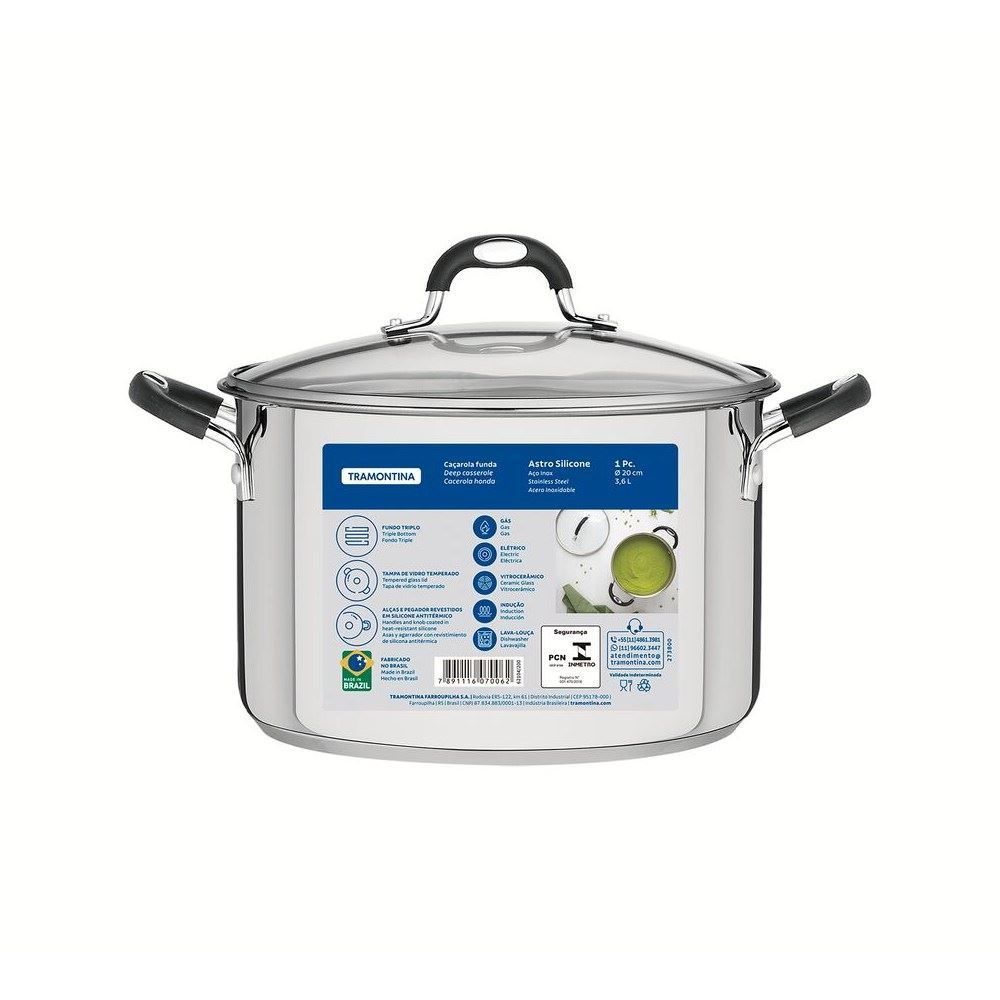 Caçarola Funda Astro Tramontina - Aço Inox