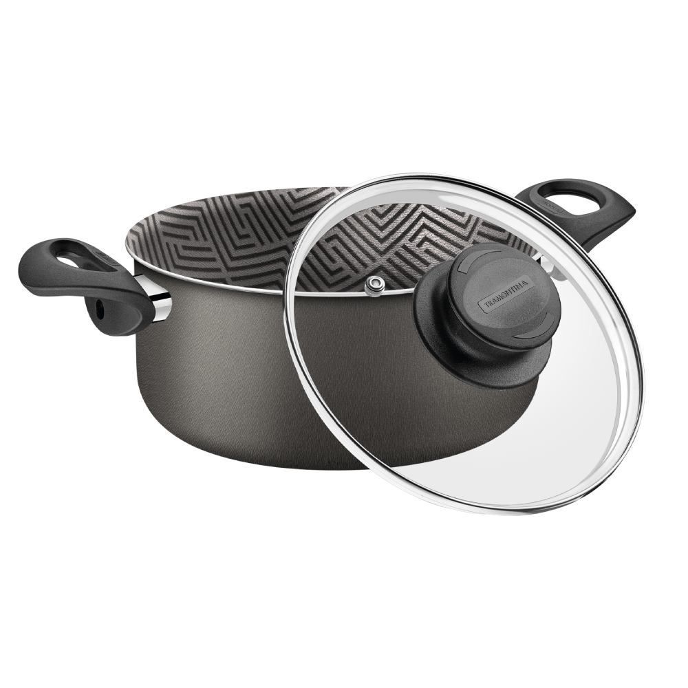 Caçarola Com Tampa Paris Tramontina 4,9 Litros - Chumbo