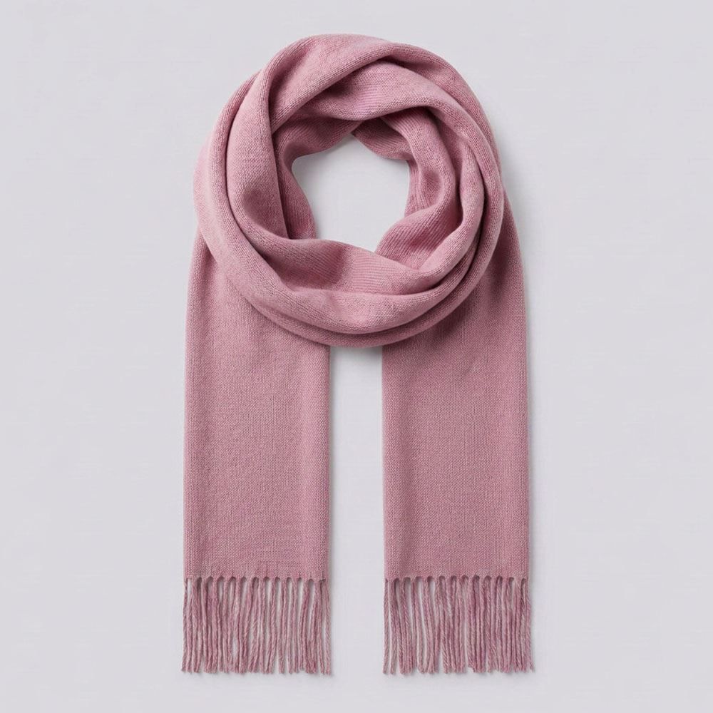 Cachecol Feminino Liso Com Franjas Boby Blues