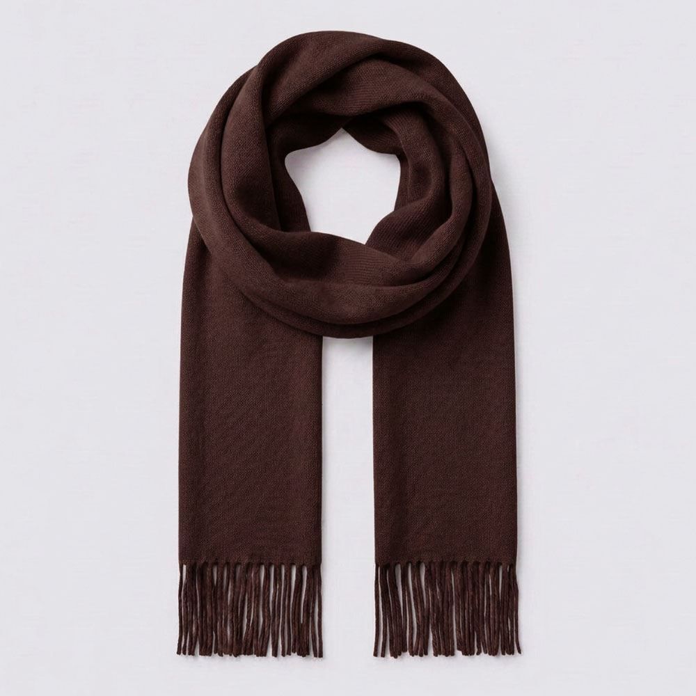 Cachecol Feminino Liso Com Franjas Boby Blues
