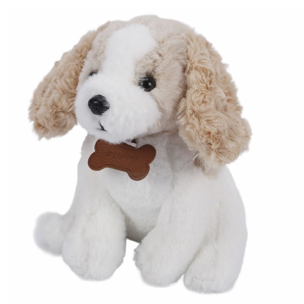 Cachorro de Pelúcia Sentado Bege e Branco - Havan Toys
