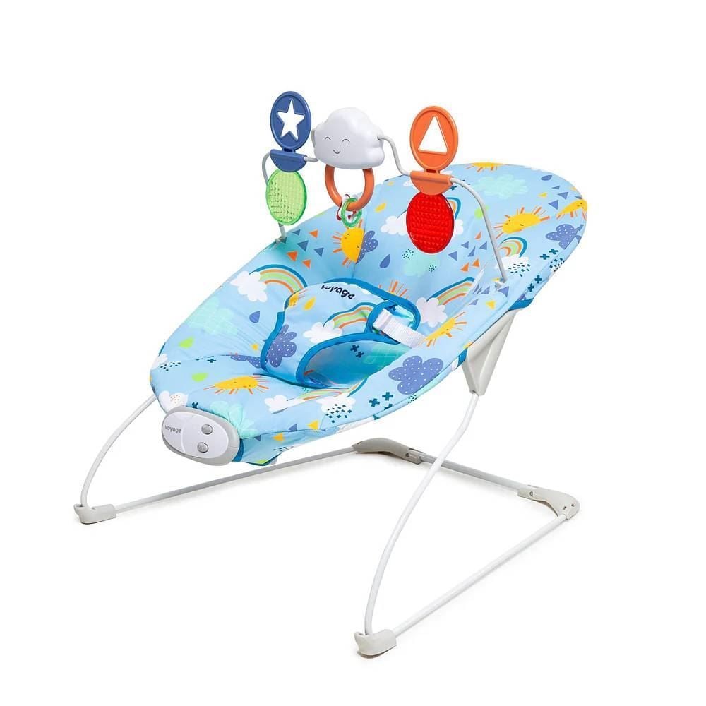 Cadeira De Descanso Bouncer Relax Com Brinquedos Voyage - Azul Solar