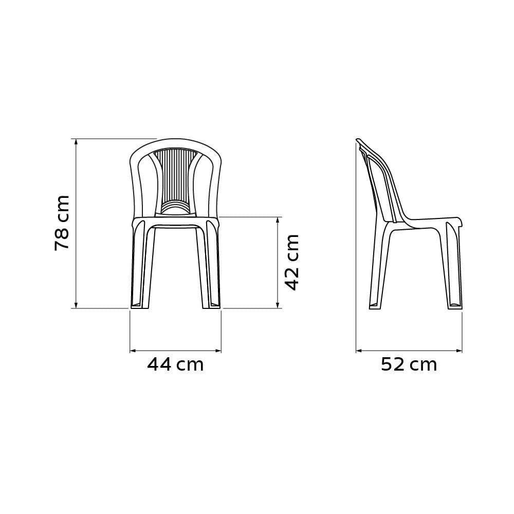 Cadeira De Plástico Empilhável Bistrô Boa Viagem Tramontina - Branco