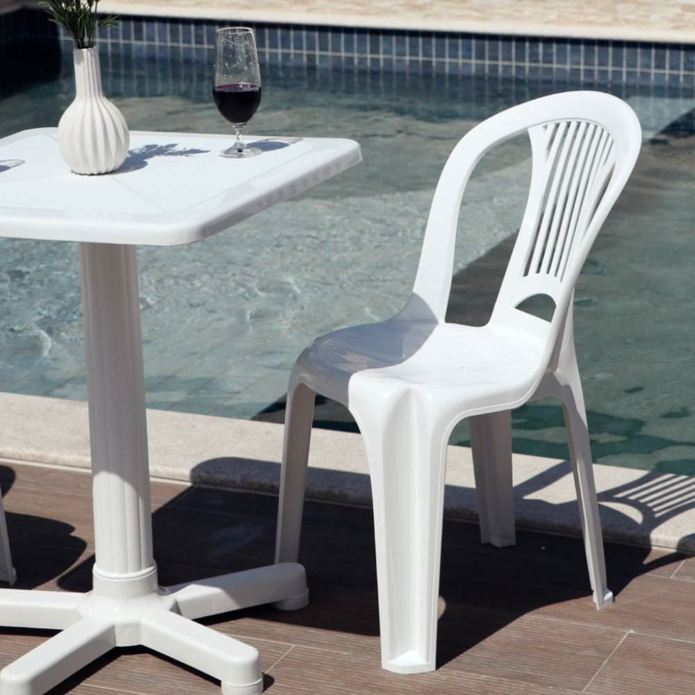 Cadeira De Plástico Empilhável Bistrô Boa Viagem Tramontina - Branco