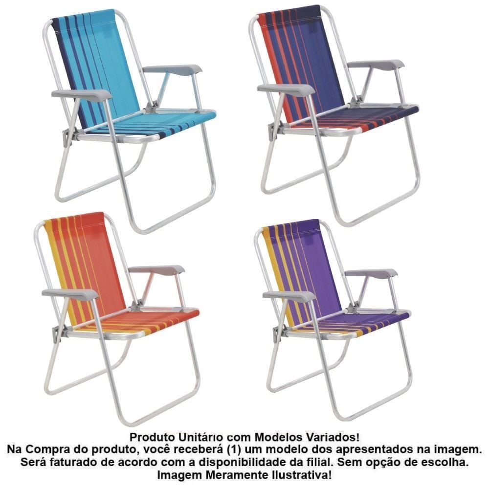 Cadeira de Praia Alumínio Alta Fixa Tramontina - Sortido