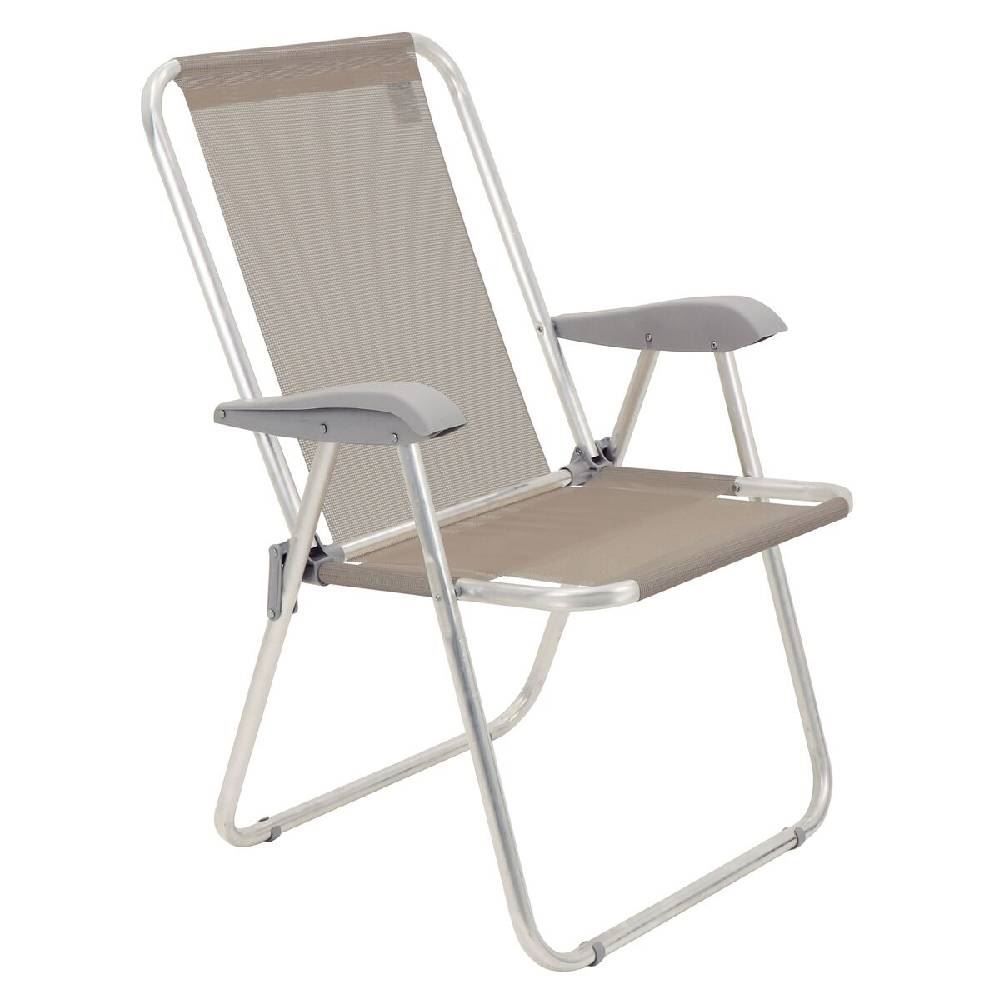 Cadeira De Praia Alumínio Master Creta Tramontina - Bege