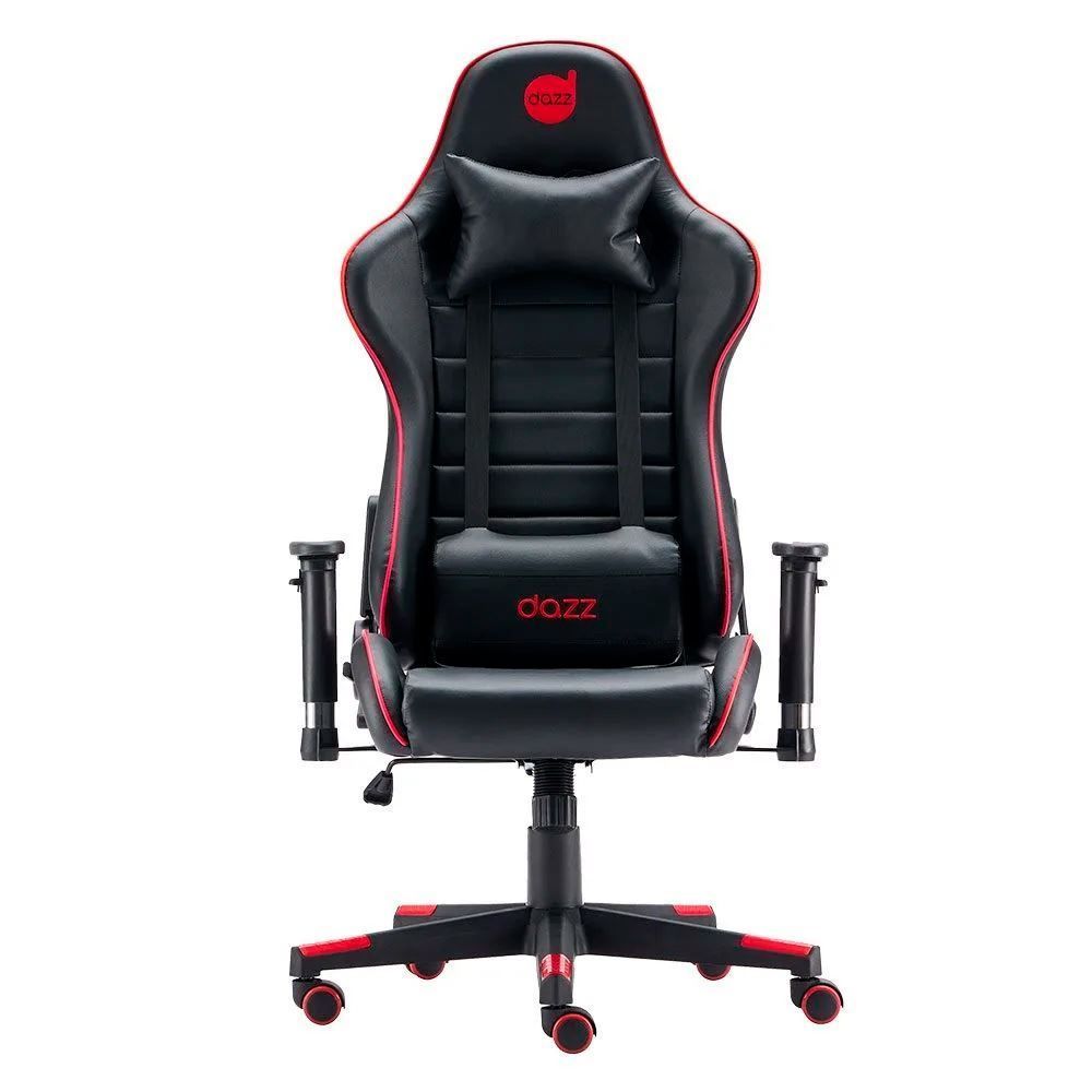 Cadeira Gamer Primex V2 Com Apoio De Cabeça Dazz - Preto e Vermelho