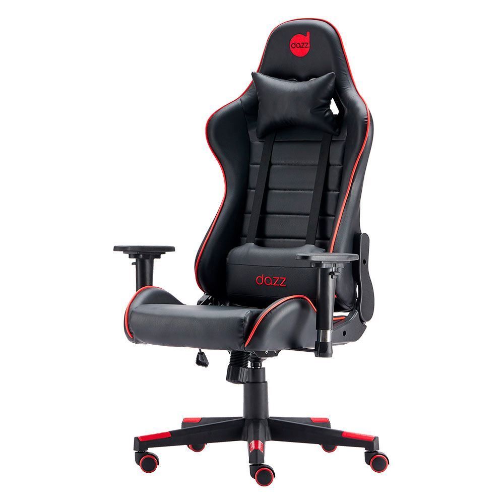 Cadeira Gamer Primex V2 Com Apoio De Cabeça Dazz - Preto e Vermelho