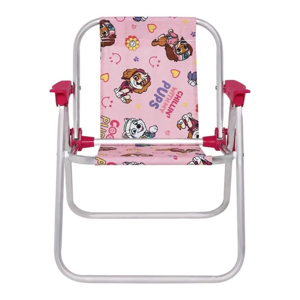Cadeira Infantil Alumínio Patrulha Canina Bel - Rosa