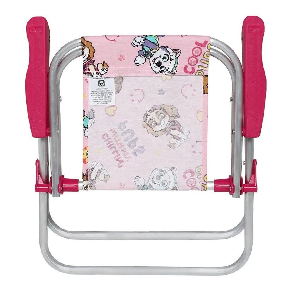 Cadeira Infantil Alumínio Patrulha Canina Bel - Rosa