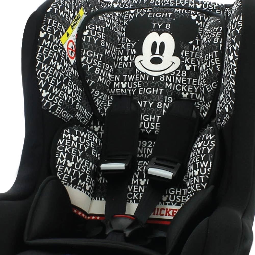 Caderinha Para Carro 0 A 25Kg Trio Mickey Typo - Preto