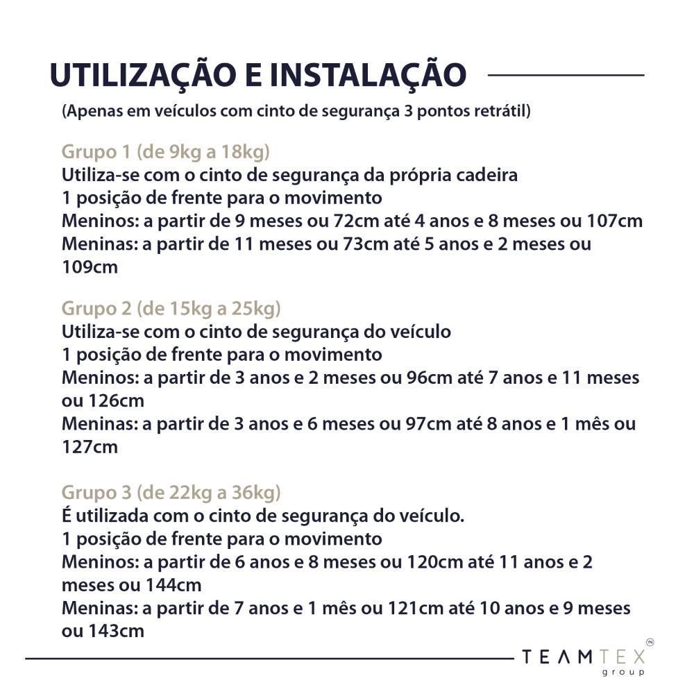 Cadeirinha Infantil Para Carro 9 A 36 Kg Kalle Nania Team Tex - Preto
