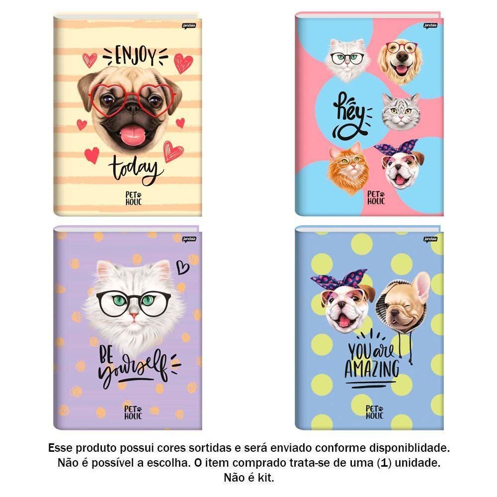 Caderno 1 Matéria Universitário Brochura Pet Holic Jandaia - Sortido