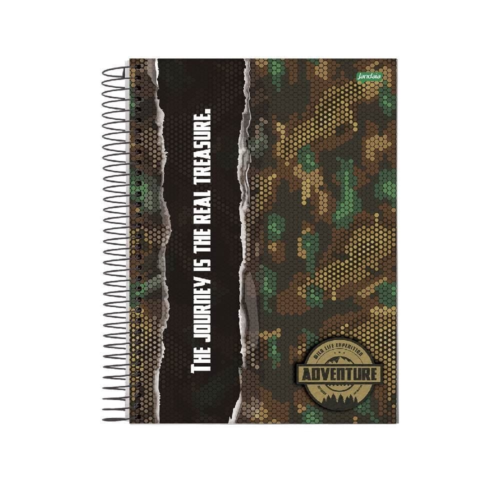 Caderno Espiral Universitário Adventure 160 Folhas Jandaia - Sortido