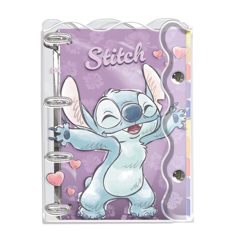 Caderno Argolado Universitário Stitch Dac - 192 Folhas