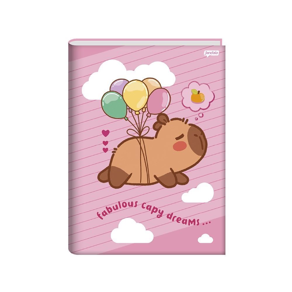Caderno Brochura Capa Dura 1/4 Capyvibes 80 Folhas Jandaia - Sortido