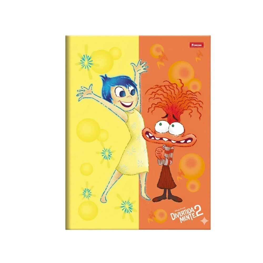 Caderno Brochura Capa Dura 1/4 Divertidamente 80 Folhas Foroni - Sortido