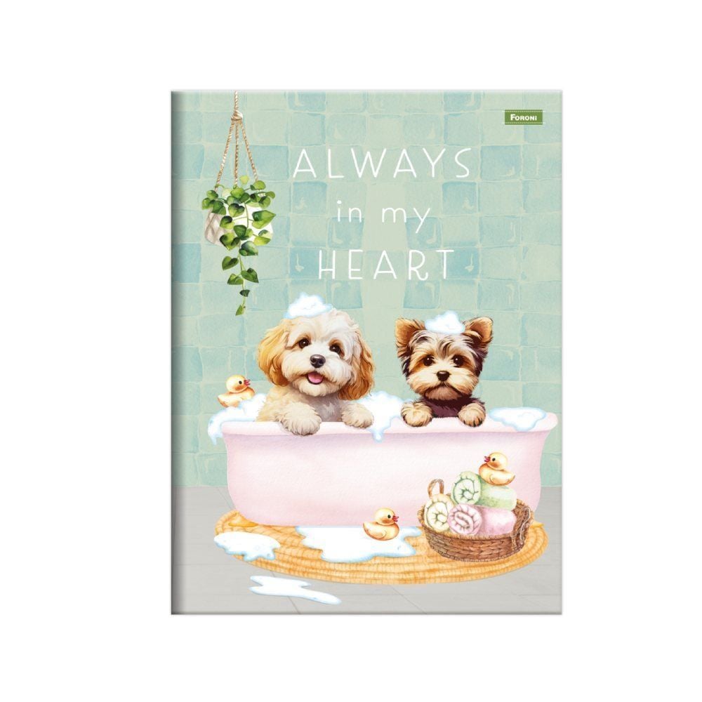 Caderno Brochura Capa Dura 1/4 Furfriends 80 Folhas Foroni - Sortido