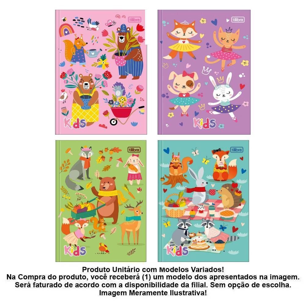 Caderno Brochura Capa Dura 1/4 Sapeca 96 Folhas Tilibra - Sortido