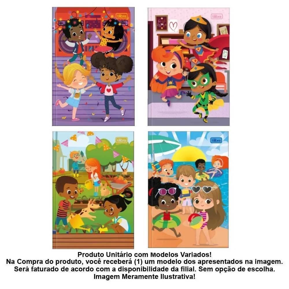 Caderno Brochura Capa Dura 1/4 Sapeca 96 Folhas Tilibra - Sortido