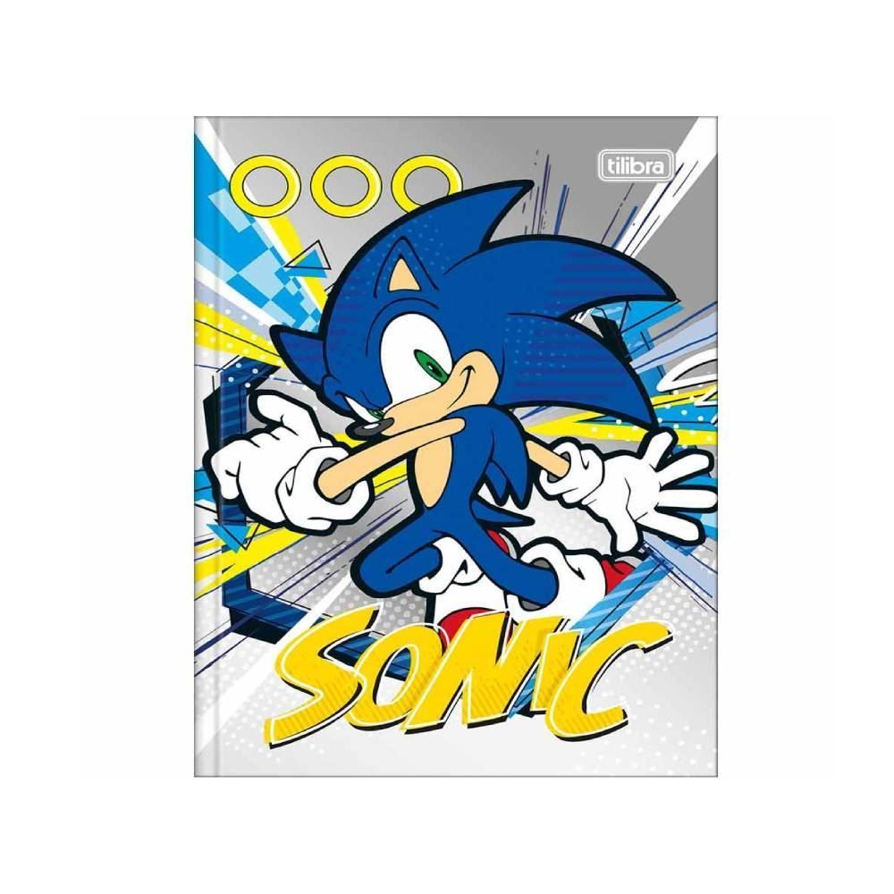 Caderno Brochura Capa Dura 1/4 Sonic 80 Folhas Tilibra - Sortido