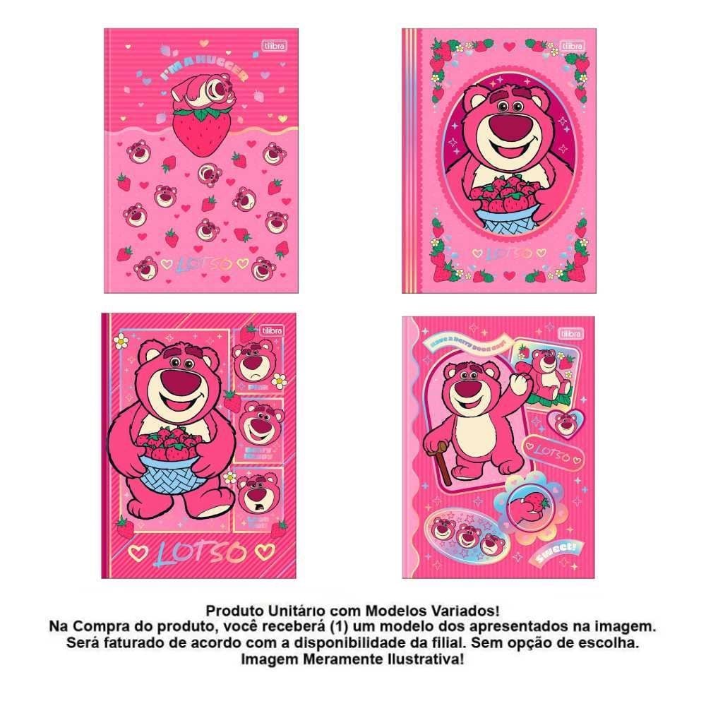 Caderno Brochura Capa Dura Colegial Lotso 80 Folhas Tilibra - Sortido