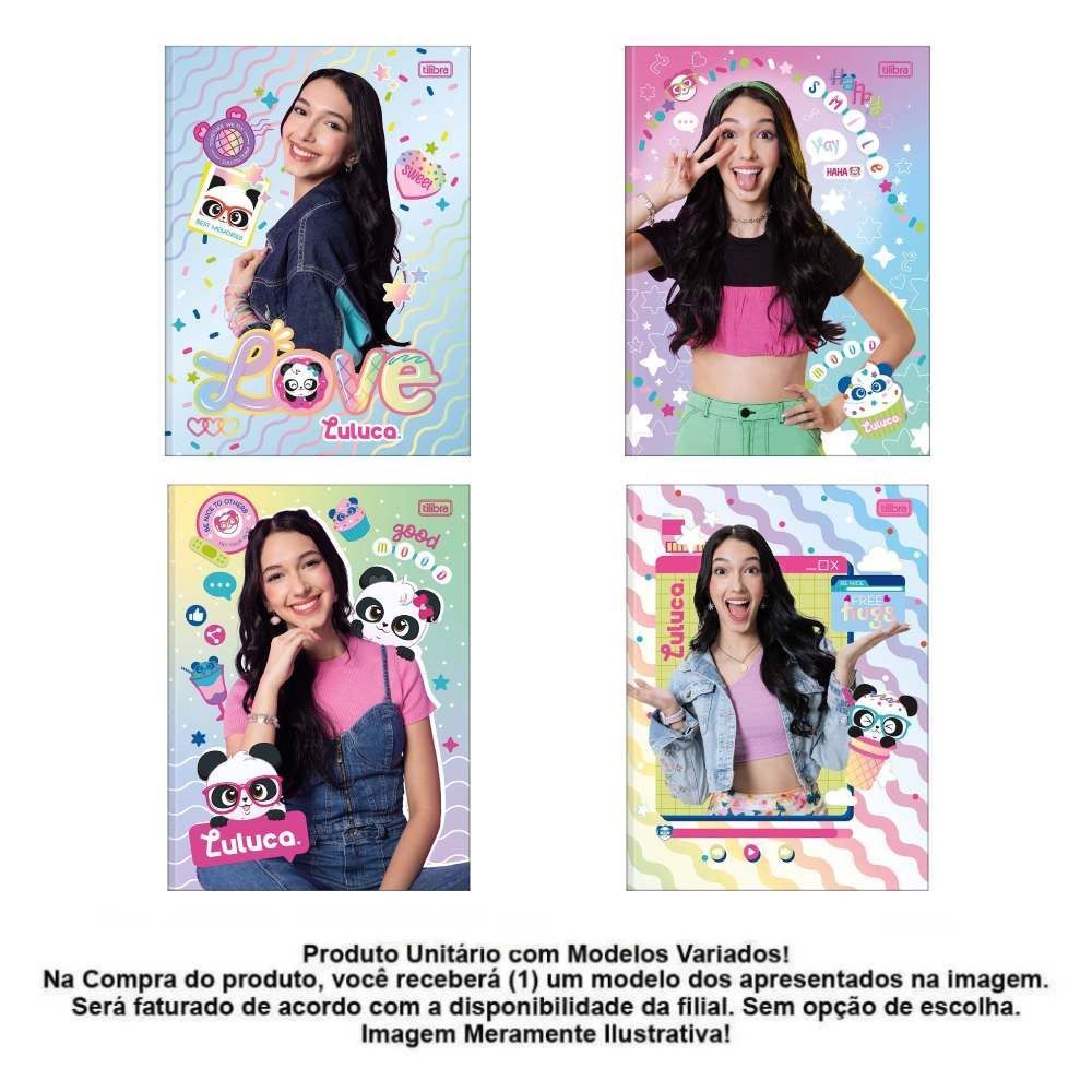 Caderno Universitário Brochura Luluca 80 Folhas Tilibra - Sortido